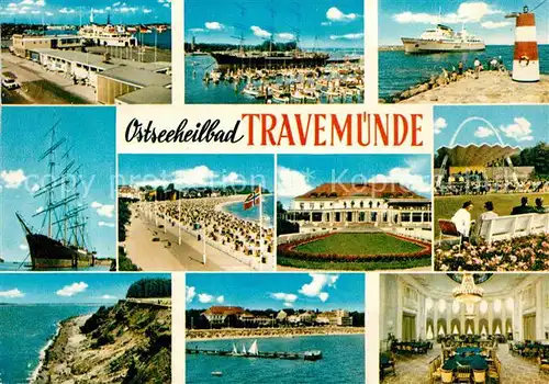 AK / Ansichtskarte Travemuende Ostseebad Leuchtturm Strand Hafen  Kat. Luebeck