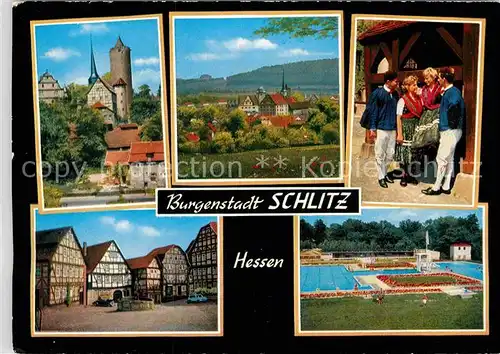 AK / Ansichtskarte Schlitz Burg Schwimmbad Kat. Schlitz