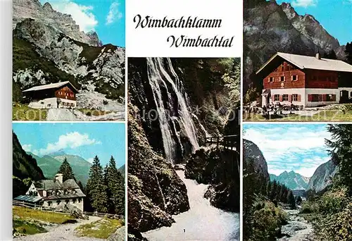 AK / Ansichtskarte Wimbachtal Wimbachklamm Berghaus Griesshuette Wasserfall Kat. Berchtesgaden