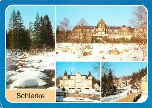 AK / Ansichtskarte Schierke Harz Winter Kalte Bode Hotel Hinich Heine Ferienheim Kat. Schierke Brocken