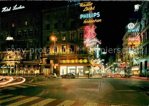 AK / Ansichtskarte Wien Kaertnerstrasse Nachtaufnahme Kat. Wien