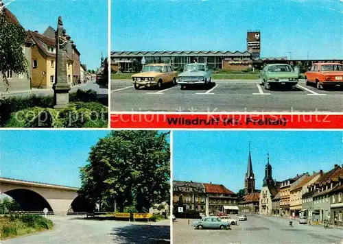 AK / Ansichtskarte Wilsdruff Postsaeule Autobahn Raststaette Markt Kat. Wilsdruff