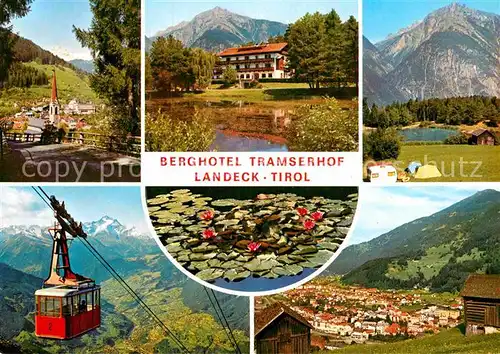AK / Ansichtskarte Landeck Tirol Berghotel Tramserhof Seilbahn Panorama Campingplatz Kat. Landeck
