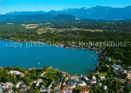 AK / Ansichtskarte Velden Woerther See Fliegeraufnahme Karawanken Hochobir Koschula  Kat. Velden am Woerther See