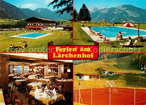 AK / Ansichtskarte Erpfendorf Ferien am Laerchenhof Tennisplatz Schwimmbad  Kat. Kirchdorf in Tirol