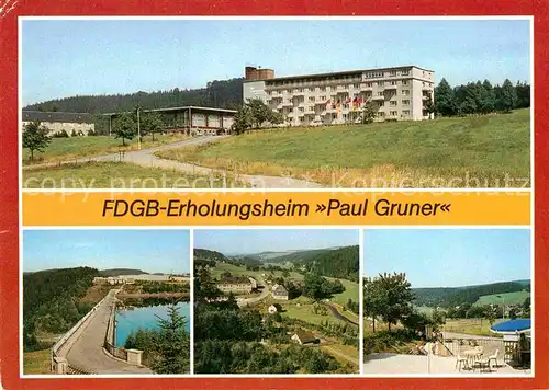 AK / Ansichtskarte Caemmerswalde FDGB Erholungsheim Paul Gruner Ortsteil Rauschenbach Staumauer Kat. Neuhausen Erzgebirge