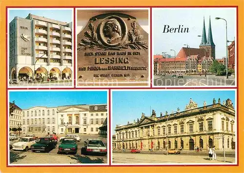 AK / Ansichtskarte Berlin Nikolaiviertel Lessing Gedenktafel Nikolaiviertel Deutsches Theater Kat. Berlin