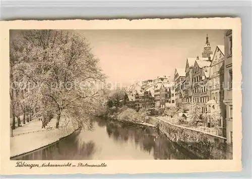 AK / Ansichtskarte Tuebingen Neckar mit Platanenallee