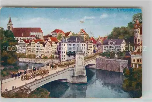 AK / Ansichtskarte Tuebingen Neckar Partie mit Eberhardbruecke