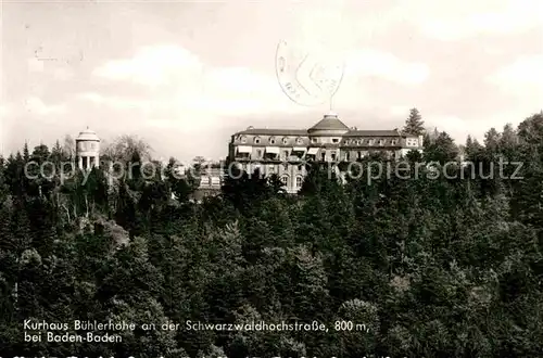 AK / Ansichtskarte Schwarzwaldhochstrasse Kurhaus Buehlerhoehe