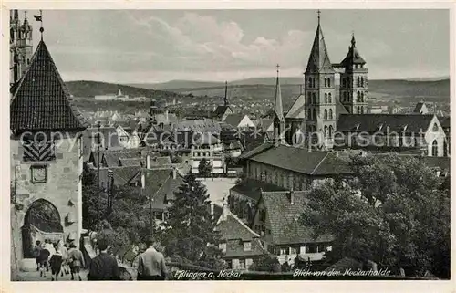 AK / Ansichtskarte Esslingen Neckar Panorama von Neckarhalde Kirche Kat. Esslingen am Neckar