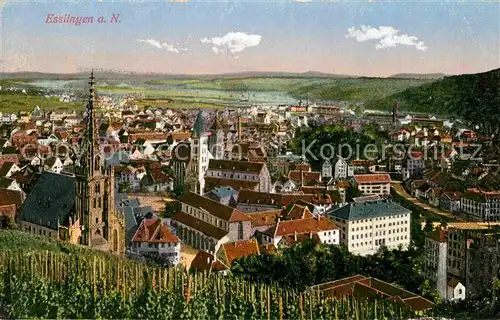 AK / Ansichtskarte Esslingen Neckar Panorama Kirche Kat. Esslingen am Neckar