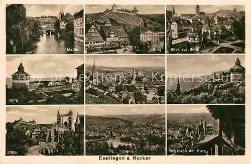 AK / Ansichtskarte Esslingen Neckar Burg Maille Panorama Kat. Esslingen am Neckar
