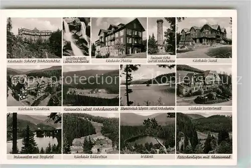 AK / Ansichtskarte Schwarzwaldhochstrasse Kurhaus Schloss Buehlerhoehe Plaettig Sand Hundseck Unterstmatt