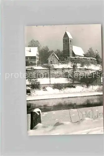 AK / Ansichtskarte Plochingen Kirche Winter Kat. Plochingen