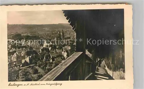 AK / Ansichtskarte Esslingen Neckar Burgaufgang Panorama Kat. Esslingen am Neckar