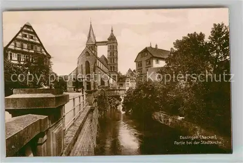 AK / Ansichtskarte Esslingen Neckar Partie Stadtkirche Kat. Esslingen am Neckar