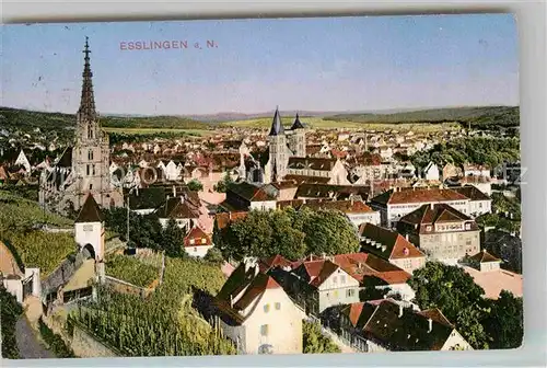 AK / Ansichtskarte Esslingen Neckar Stadtkirche Pfarrkirche Panorama Kat. Esslingen am Neckar