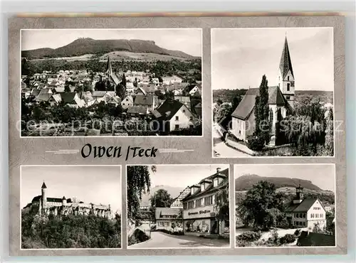 AK / Ansichtskarte Owen Esslingen Burg Teck Kirche Panorama Kat. Owen