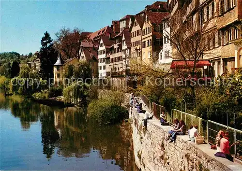 AK / Ansichtskarte Tuebingen Neckarpartie mit Hoelderlinturm Kat. Tuebingen