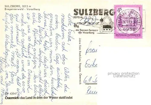 AK / Ansichtskarte Sulzberg Vorarlberg Teilansicht  Kat. Sulzberg