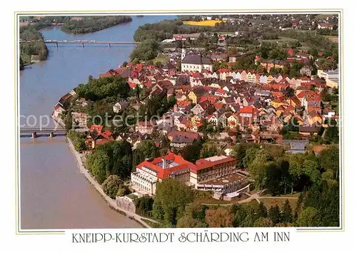 AK / Ansichtskarte Schaerding Inn Fliegeraufnahme Kuranstalt der Barmherzigen Brueder