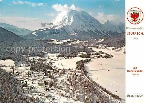 AK / Ansichtskarte Leutasch Panorama mit Hohe Munde Kat. Leutasch Tirol