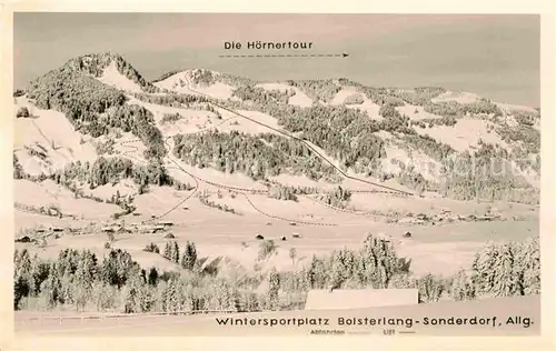 AK / Ansichtskarte Sonderdorf Winterpanorama Wintersportplatz Hoernertour Allgaeuer Alpen Kat. Bolsterlang