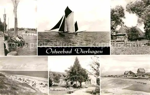 AK / Ansichtskarte Dierhagen Ostseebad Hafen Segelboot Duenen Strand Hotel Wohnhaeuser Kat. Dierhagen Ostseebad