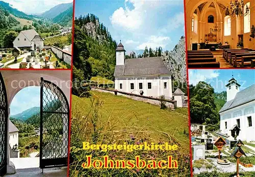 AK / Ansichtskarte Johnsbach Steiermark Pfarrkirche 14. Jhdt. Bergsteigerfriedhof Gesaeuse Kat. Johnsbach