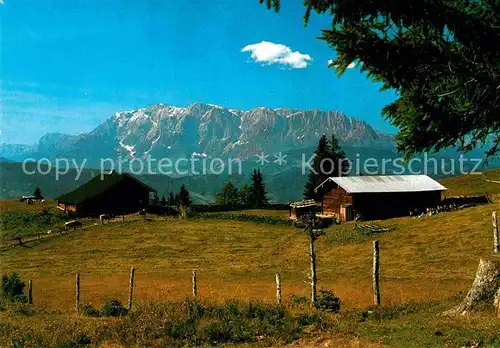 AK / Ansichtskarte St Johann Tirol Obergass Alm 3 Taeler Schischaukel Blick zum Hochkoenig Kat. St. Johann in Tirol