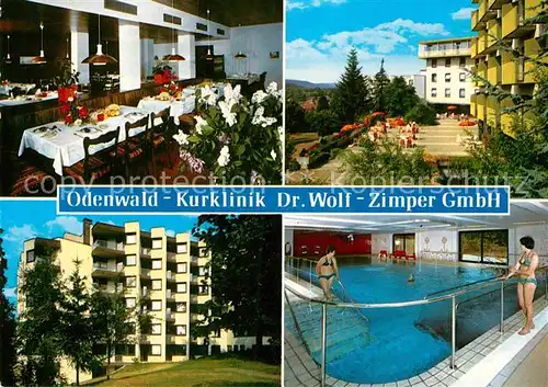 AK / Ansichtskarte Bad Koenig Odenwald Odenwald Kurklinik Dr Wolf Zimper GmbH Restaurant Hallenbad Kat. Bad Koenig