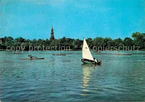 AK / Ansichtskarte Zwickau Sachsen Schwanenteich Segeln Rudern Kat. Zwickau