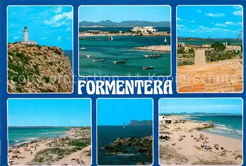 AK / Ansichtskarte Formentera Faro de la Mola Playa de Es Pujols Estany des Peix Playa de Es Arenals Espalmador Playa de Llevant Kat. Spanien