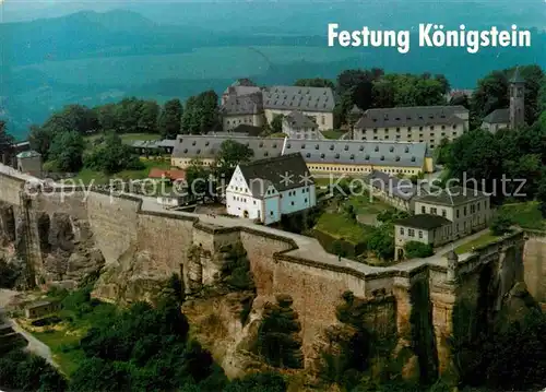 AK / Ansichtskarte Koenigstein Saechsische Schweiz Festung Koenigstein Fliegeraufnahme  Kat. Koenigstein Saechsische Schweiz