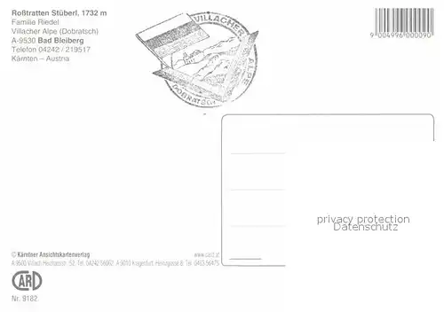 AK / Ansichtskarte Bad Bleiberg Rosstratten Stueberl  Kat. Bad Bleiberg