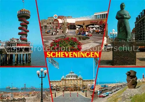 AK / Ansichtskarte Scheveningen Denkmal Strand  Kat. Scheveningen