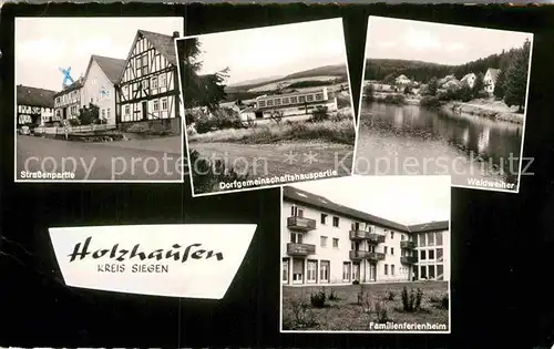 AK / Ansichtskarte Holzhausen Burbach Familienferienheim Strassenpartie 