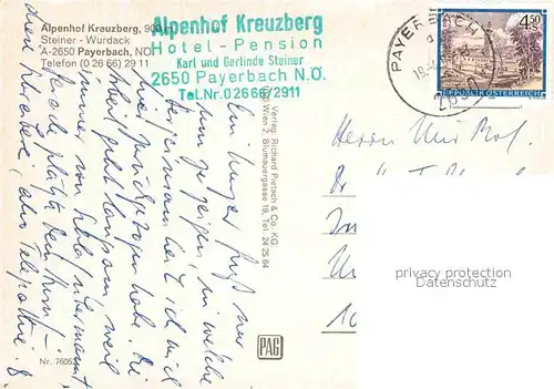 AK / Ansichtskarte Payerbach Alpenhof Kreuzberg Kat. Payerbach