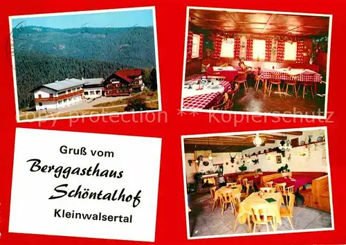 AK / Ansichtskarte Kleinwalsertal Vorarlberg Berggasthaus Schoentalhof Hirschegg Kat. Mittelberg