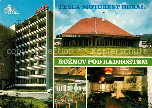 AK / Ansichtskarte Roznov pod Radhostem Tesla Motorest Horal Interhotel Kat. Roznau Rosenau