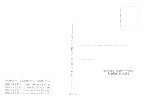 AK / Ansichtskarte Bukarest Hotel Athenee Palace Kat. Rumaenien