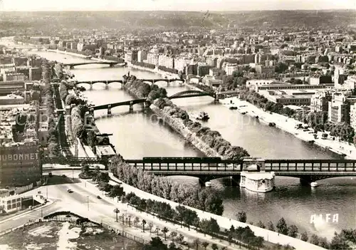 AK / Ansichtskarte Paris Fliegeraufnahme Seine vers Passy Kat. Paris