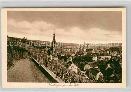 AK / Ansichtskarte Esslingen Neckar Neckarhalde Frauen und Stadtkirche Kat. Esslingen am Neckar