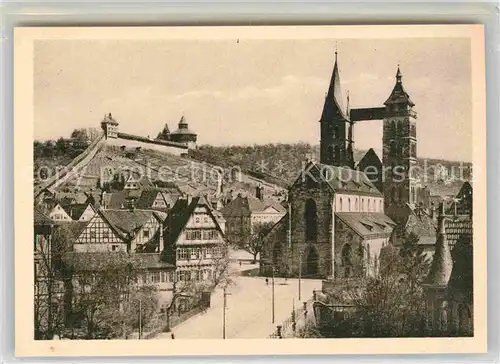 AK / Ansichtskarte Esslingen Neckar Stadtkirche mit Burg Kat. Esslingen am Neckar