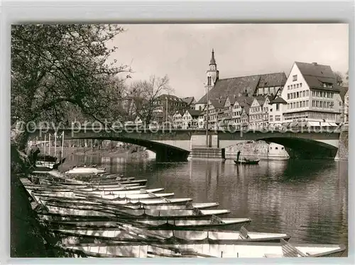 AK / Ansichtskarte Tuebingen Neckar Partie am Neckar Bootsliegeplatz