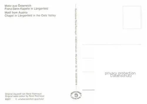 AK / Ansichtskarte Laengenfeld Oetztal Franz Senn Kapelle Kat. Laengenfeld