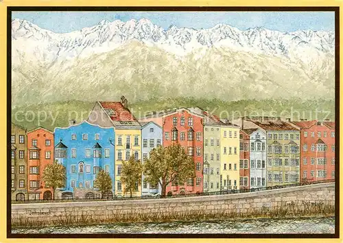 AK / Ansichtskarte Innsbruck Mariahilf mit Nordkette Kat. Innsbruck