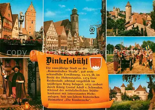 AK / Ansichtskarte Dinkelsbuehl Brunnen Burg Stadtansichten  Kat. Dinkelsbuehl