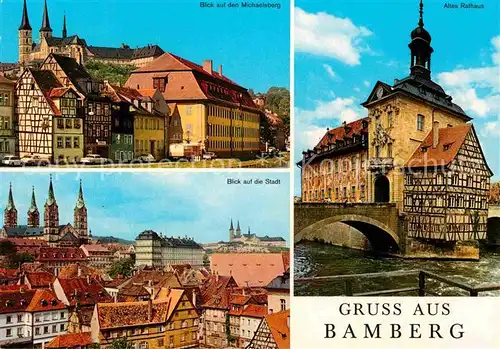 AK / Ansichtskarte Bamberg Altes Rathaus Michaelsberg Stadtansicht Kat. Bamberg